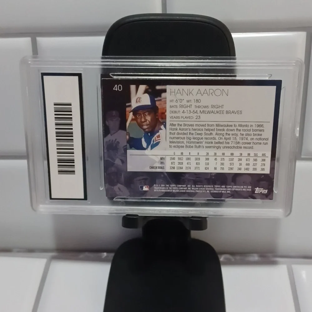 2001 Topps American Pie Hank Aaron  #40 GMA 6 EX-NM